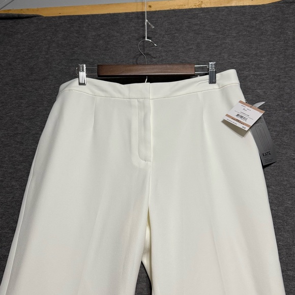 NWT Kasper Kate Classics Vanilla Ice Straight Leg Dress Pants Womens Size 12 - Picture 2 of 11